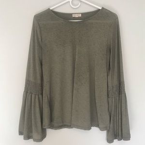 Ultra Flirt Women's Trumpet Long-sleeved Blouse